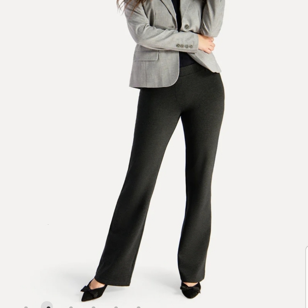 Betabrand Classic Dress Pant/Yoga Pant in Charcoal